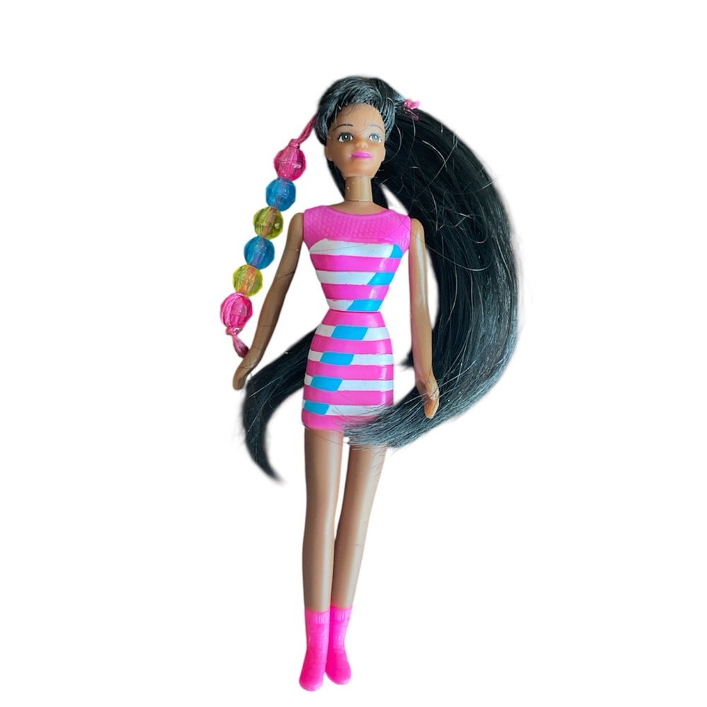 Vintage 1998 McDonalds Happy Meal Toy Barbie Bead Blast Christie